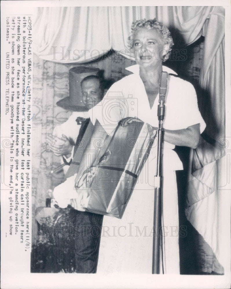 1954 Singer &amp; Actress Betty Hutton Press Photo - Historic Images