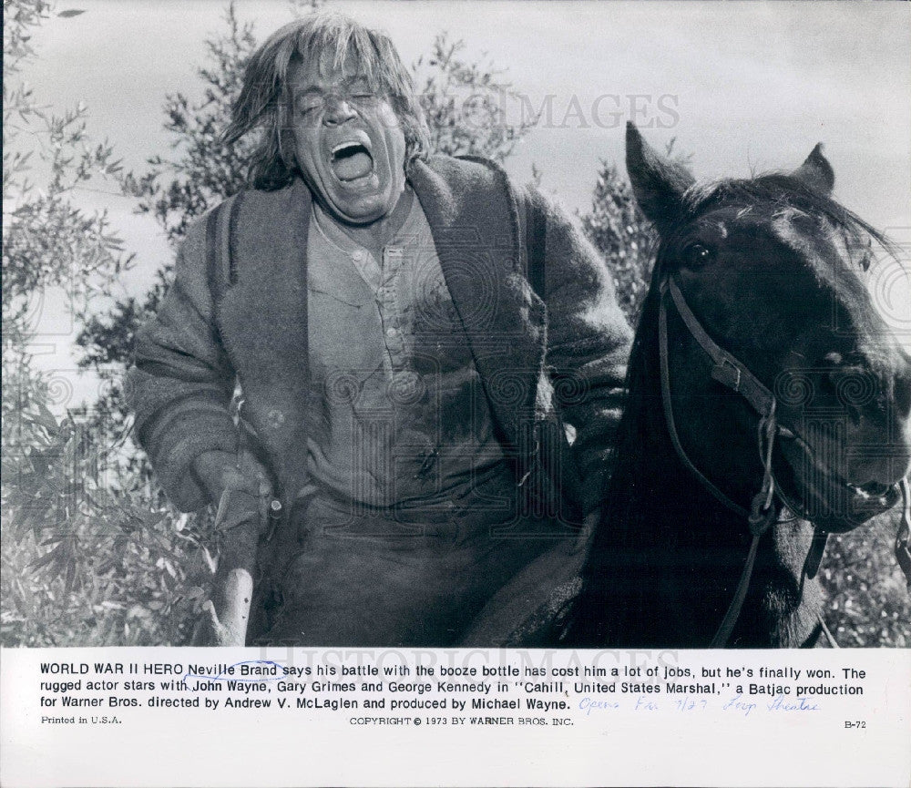 1973 Actor Neville Brand Press Photo - Historic Images