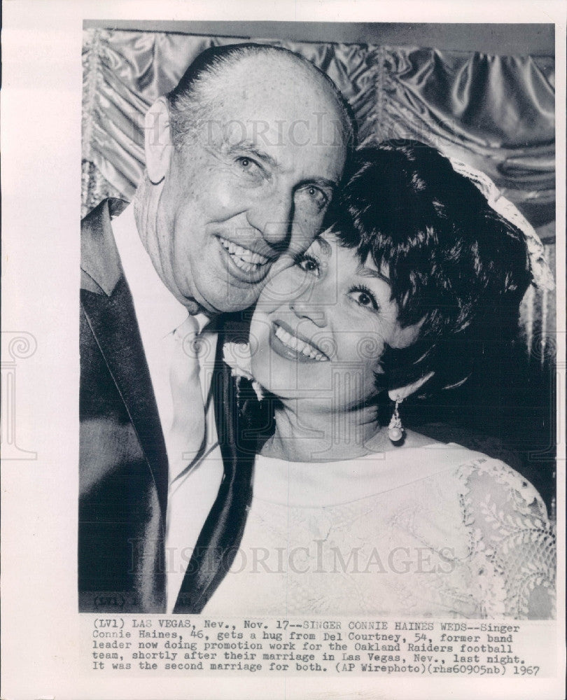 1967 Singer Connie Haines & Del Courtney Press Photo - Historic Images