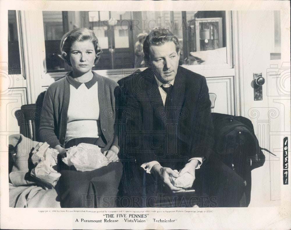 1959 Actors Barbara Bel Geddes & Danny Kaye Press Photo - Historic Images