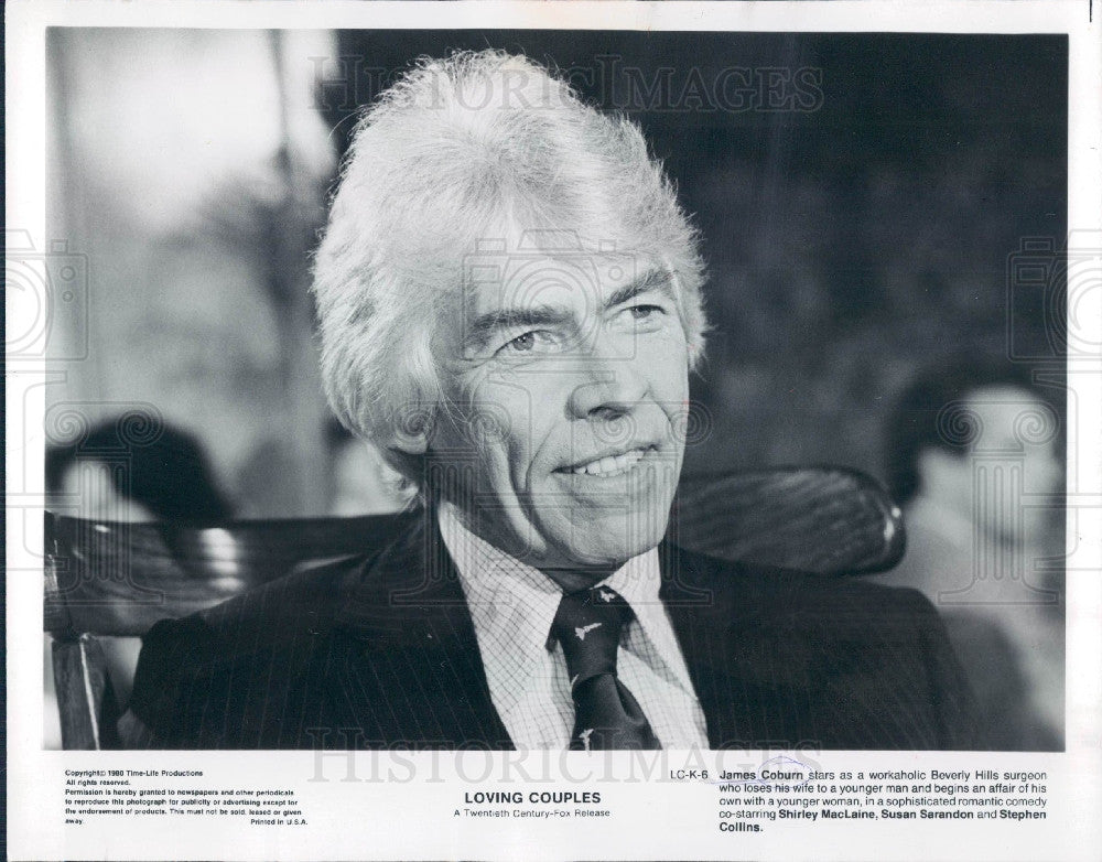 1980 Actor James Coburn Press Photo - Historic Images