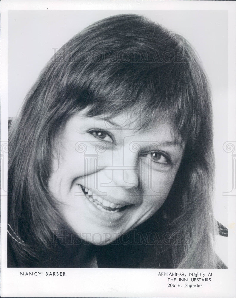 1975 Entertainer Nancy Barber Press Photo - Historic Images