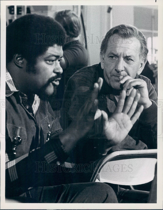 1978 Actors Rosey Grier & Jack Kulgman Press Photo - Historic Images