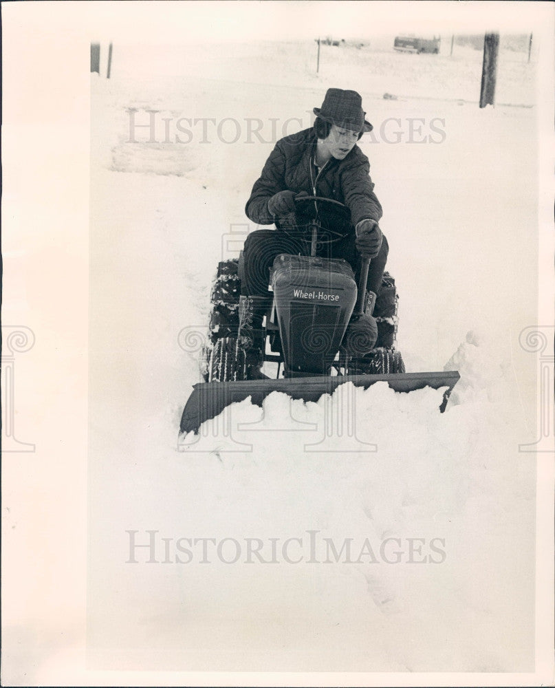 1965 Des Plaines IL Snow Removal Press Photo - Historic Images