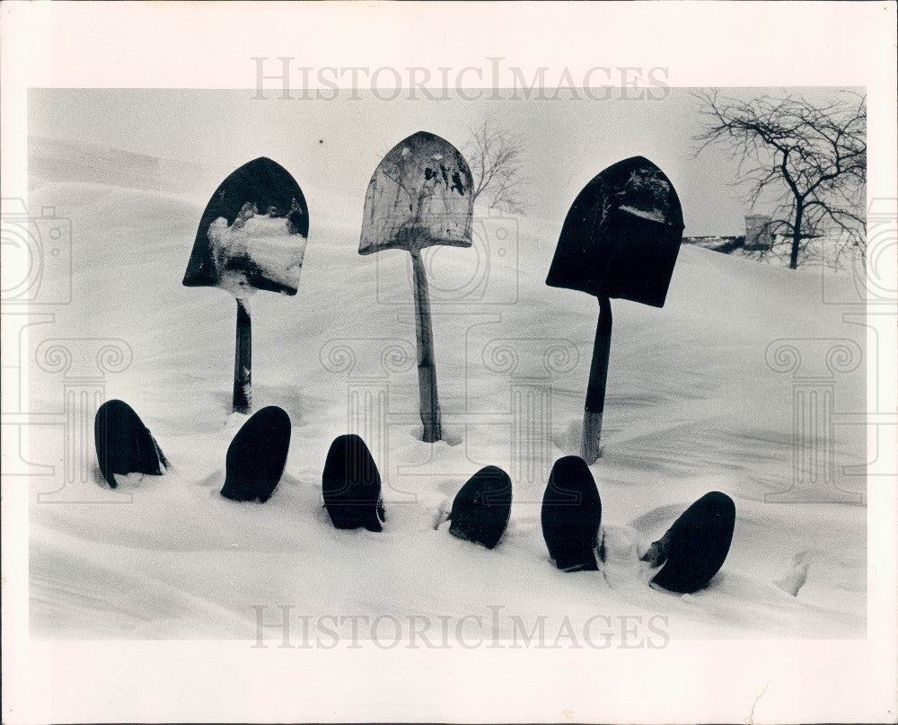 1973 Chicago Snow Job Press Photo - Historic Images