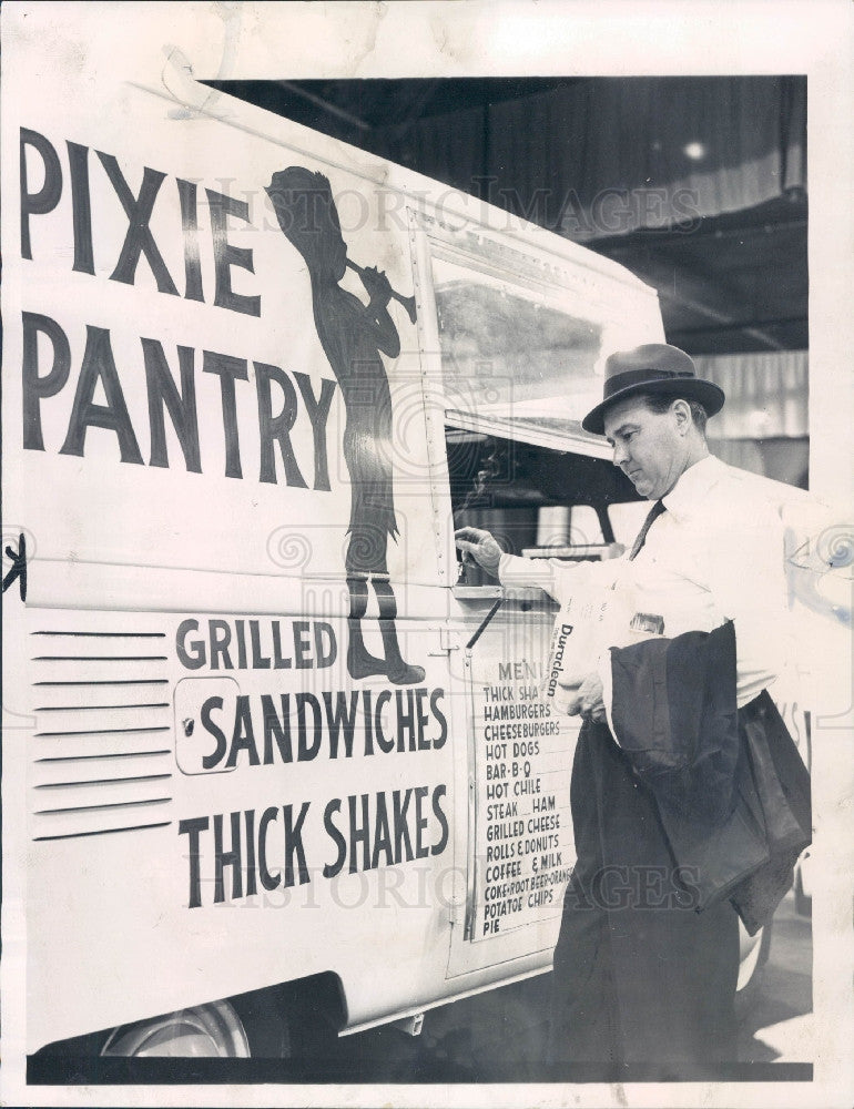 1960 Mobile Food Wagon Press Photo - Historic Images