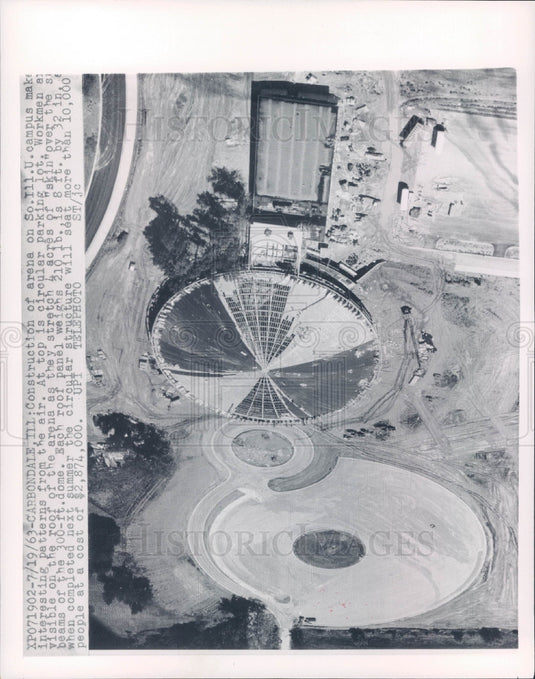 1963 Carbondale S IL Univ Construction Press Photo - Historic Images