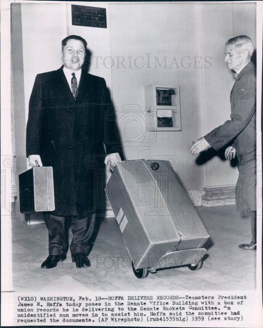 1959 Teamsters Union President James Hoffa Press Photo - Historic Images