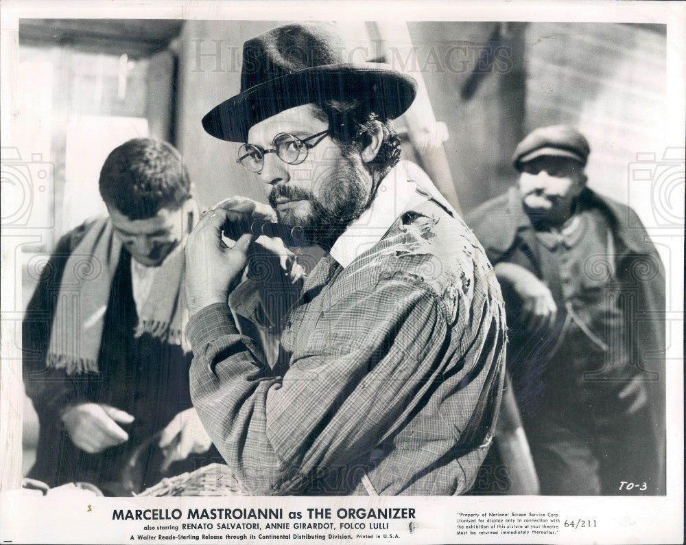 1964 Actor Marcello Mastroianni Press Photo - Historic Images