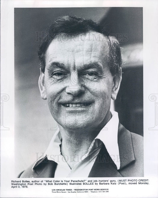 1978 Author Richard Bolles Press Photo - Historic Images