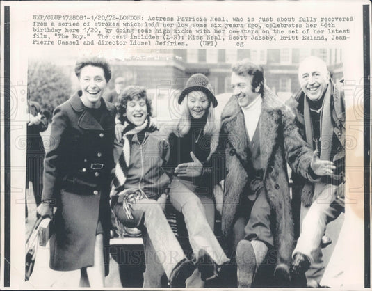 1972 Actors P Neal/Jacoby/Ekland/Cassel Press Photo - Historic Images
