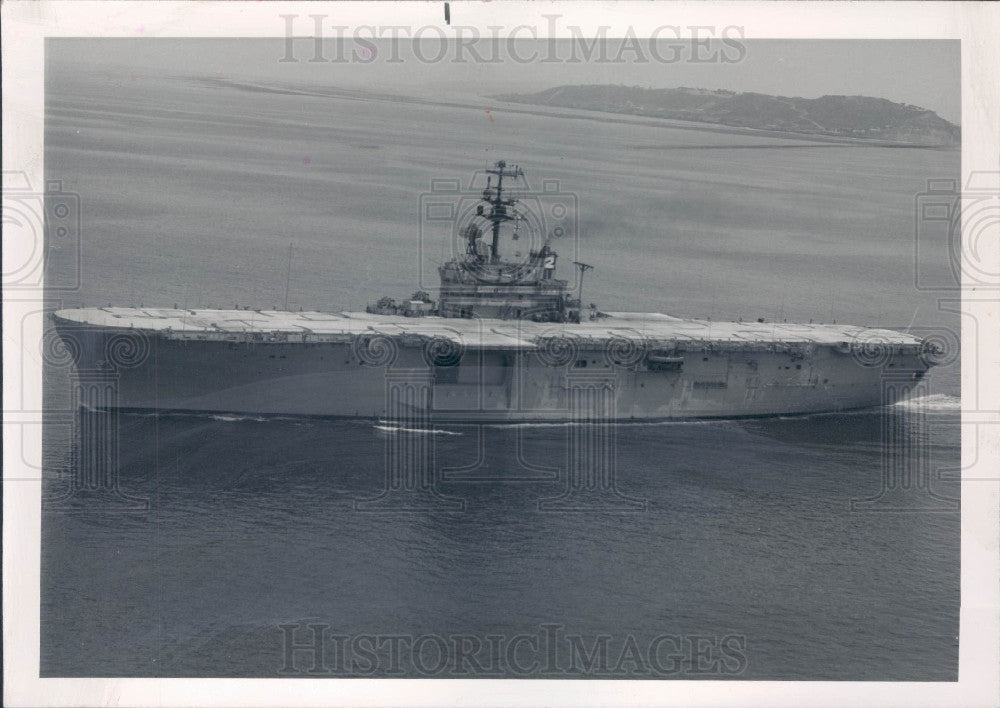 1970 US Navy Carrier USS Iwo Jima Press Photo - Historic Images