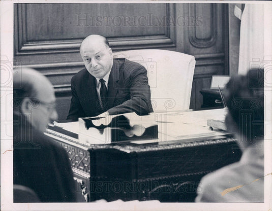 1968 San Francisco CA Mayor Joseph Alioto Press Photo - Historic Images
