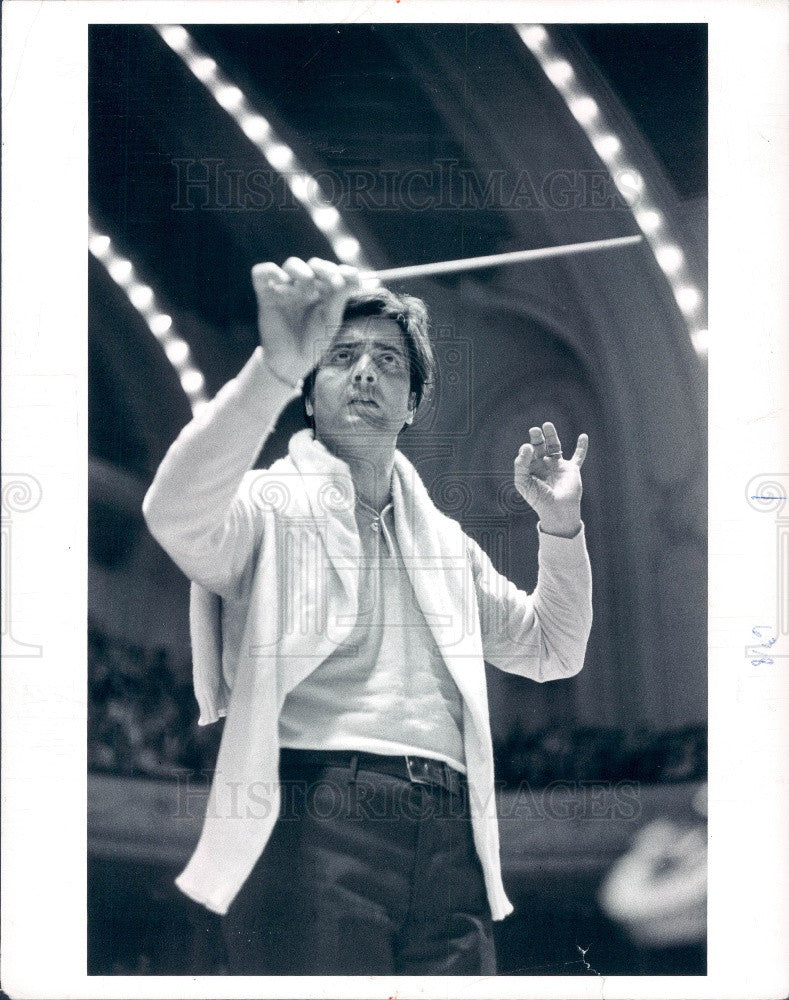 1973 Detroit Symphony Conductor Aldo Ceccato Photo - Historic Images