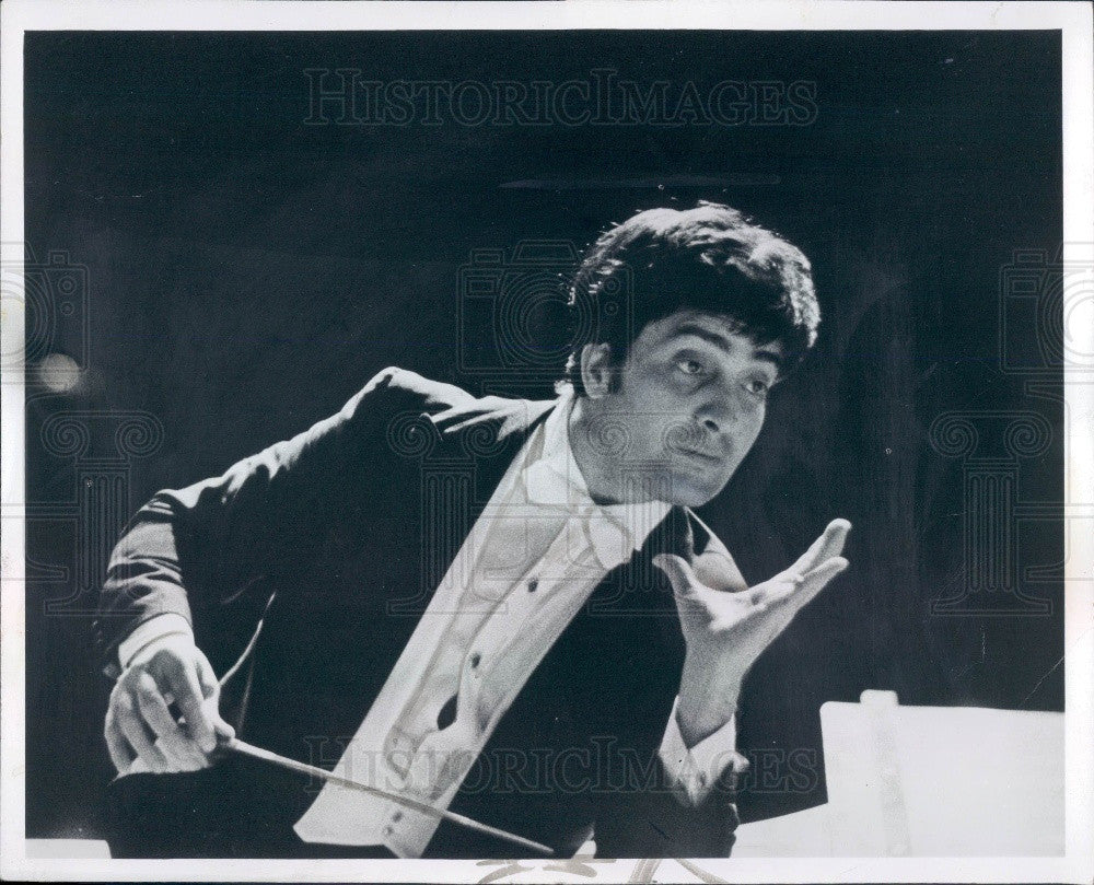 1974 Detroit Symphony Conductor Aldo Ceccato Photo - Historic Images