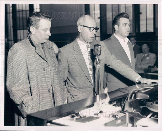 1958 Detroit MI Police Donnald & Cable Press Photo - Historic Images