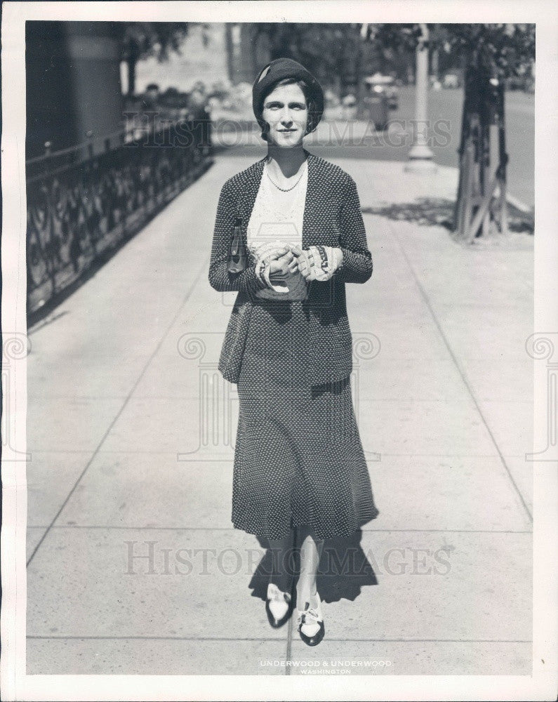 1931 Washington Society Clara Lutz Bolling Press Photo - Historic Images