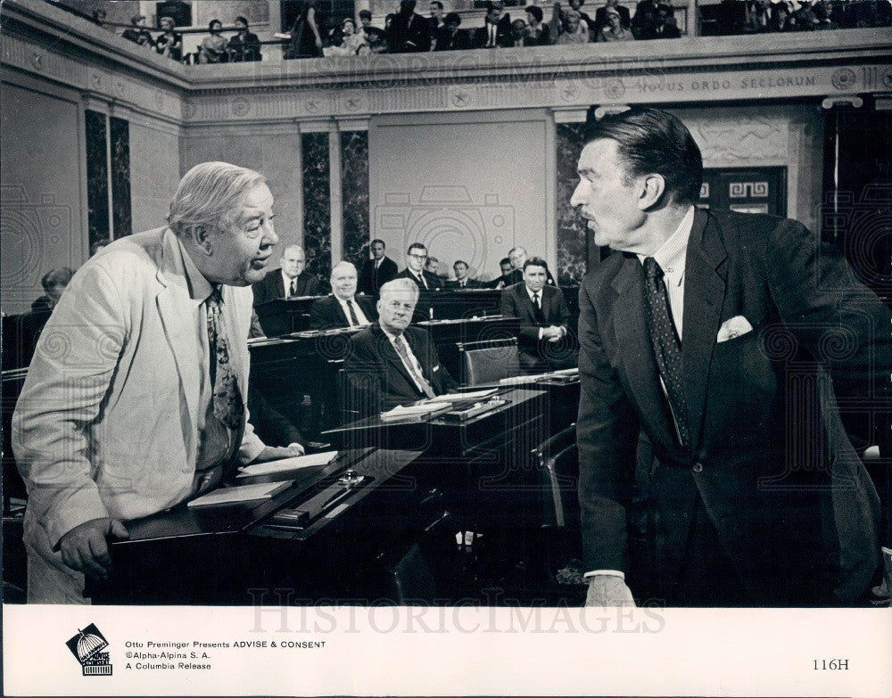 1962 Actors Charles Laughton/Walter Pidgeon Press Photo - Historic Images