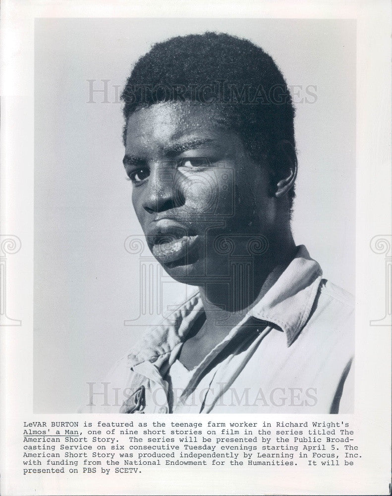1977 Actor Levar Burton Press Photo - Historic Images