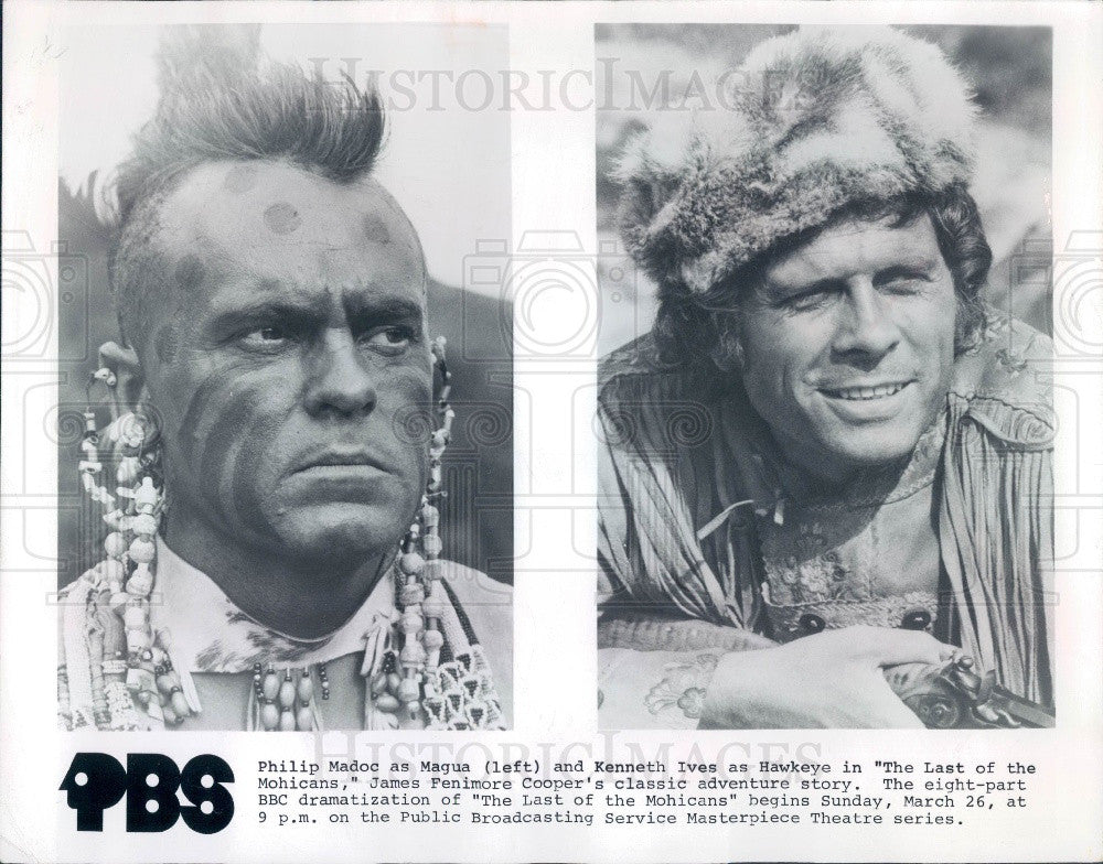 1972 Actors Philip Madoc &amp; Kenneth Ives Press Photo - Historic Images