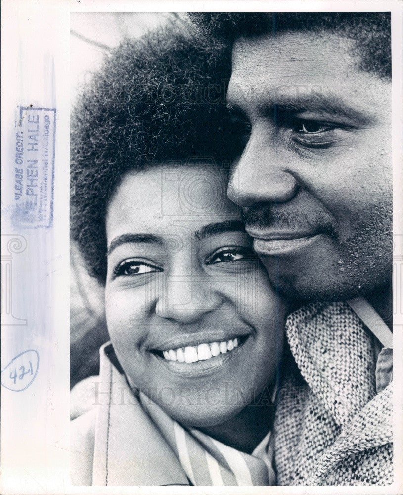 1970 Actors Bernard Ward &amp; Yolanda Bryant Press Photo - Historic Images