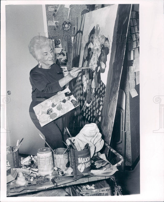 1973 Michigan Artist Reva Shwayder Press Photo - Historic Images