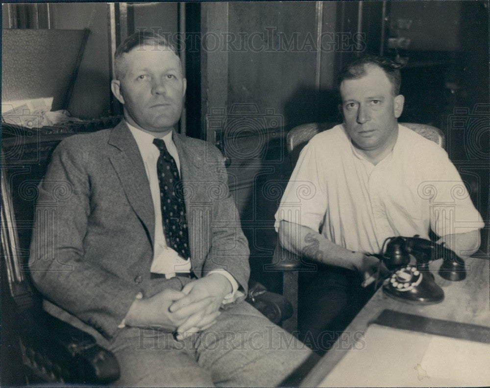 1935 Ernest Ayers and Jas Childers Press Photo - Historic Images