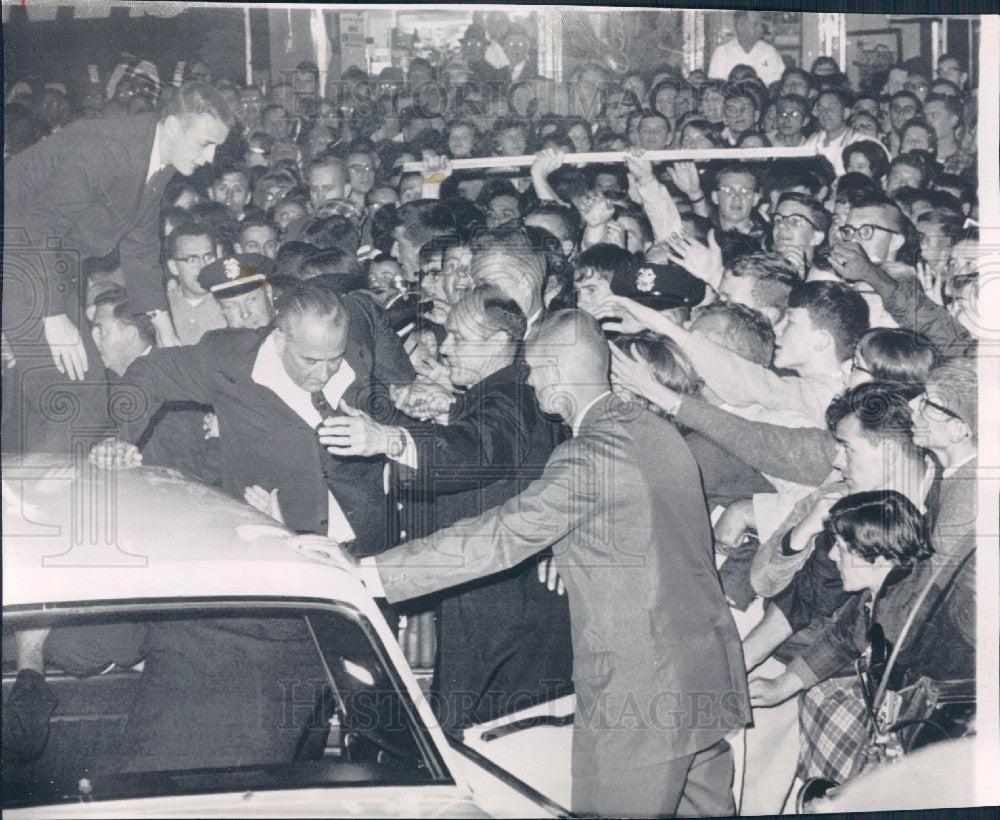 1964 Manchester NY or New Hampshire President Johnson Campaign Press Photo - Historic Images