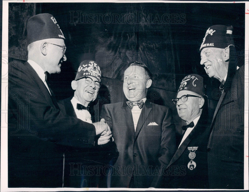 1965 Denver CO Shriners &amp; Mayor Currigan Press Photo - Historic Images