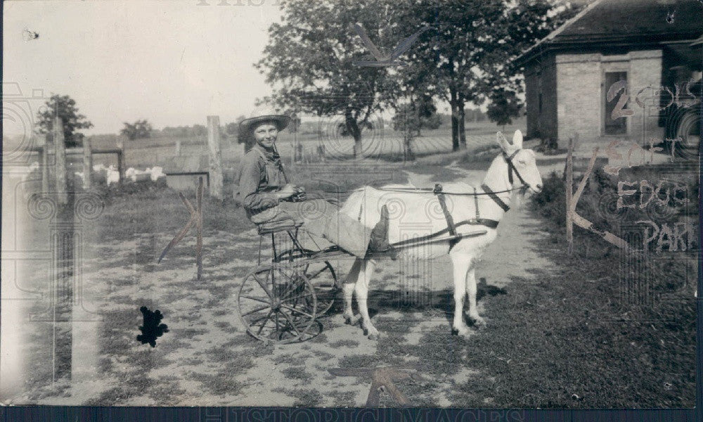 1924 Trained Billy Goat Press Photo - Historic Images