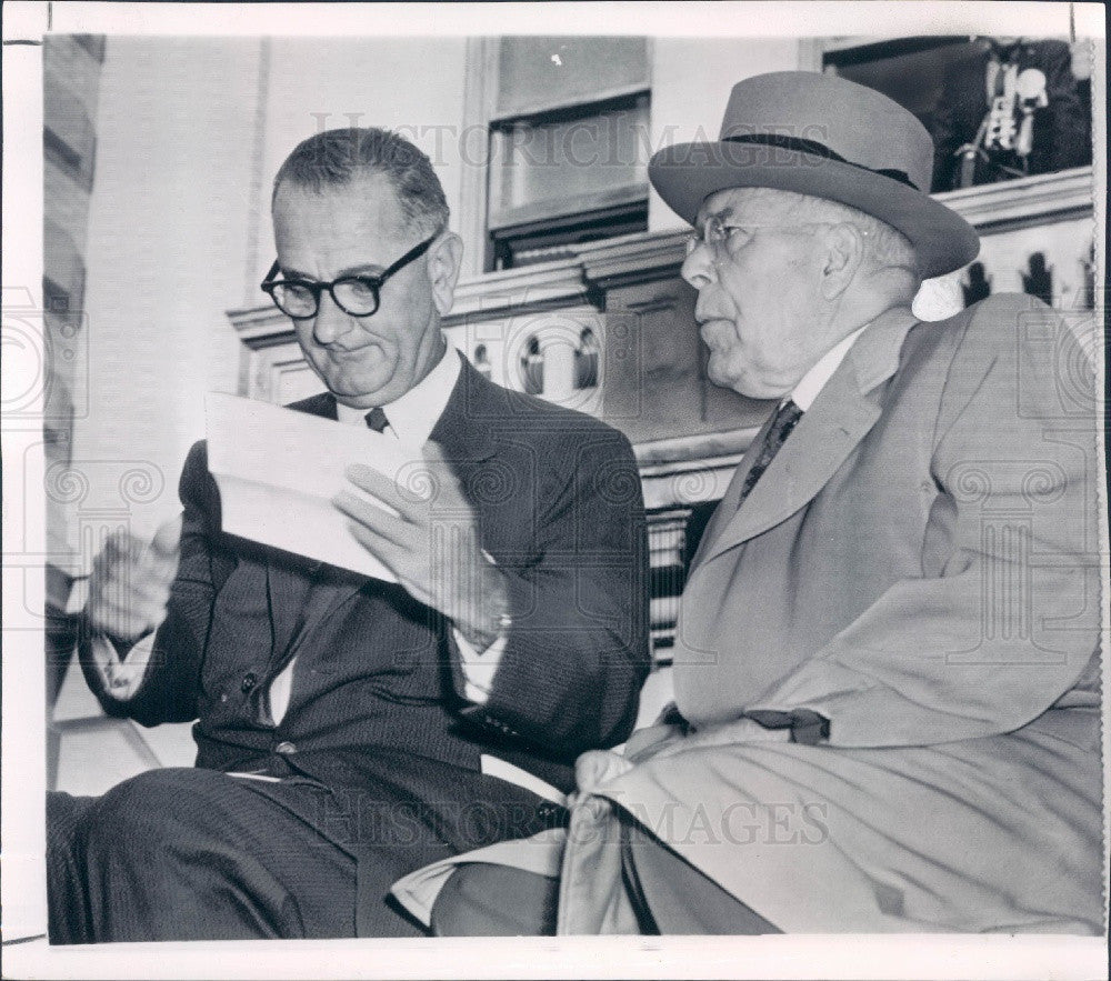 1960 TX Sen Johnson &amp; PA Gov Lawrence Press Photo - Historic Images