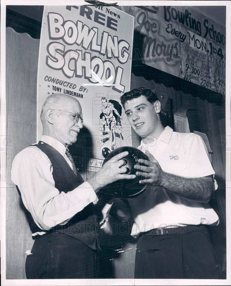 1961 Detroit News Bowling School Press Photo - Historic Images