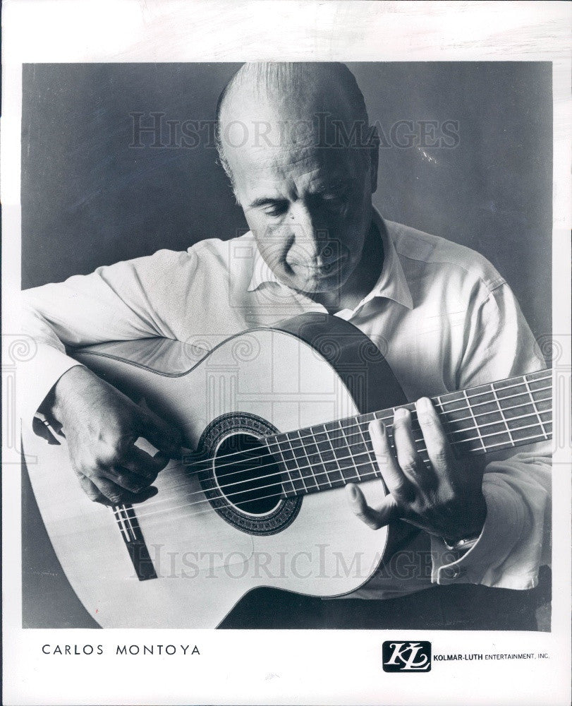 1973 Flamenco Guitarist Carlos Montoya Press Photo - Historic Images