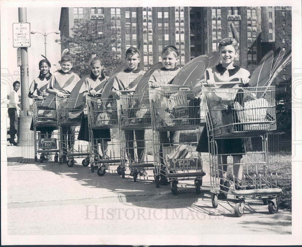 1956 Chicago Community Fund Red Feather Kid Press Photo - Historic Images