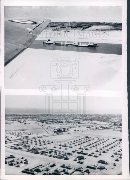 1954 Suez Canal Genefa Camp Press Photo - Historic Images