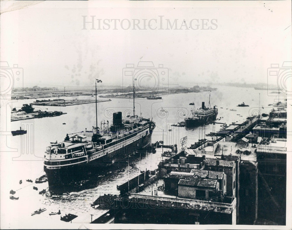 1941 Port Said Egypt Suez Canal Press Photo - Historic Images