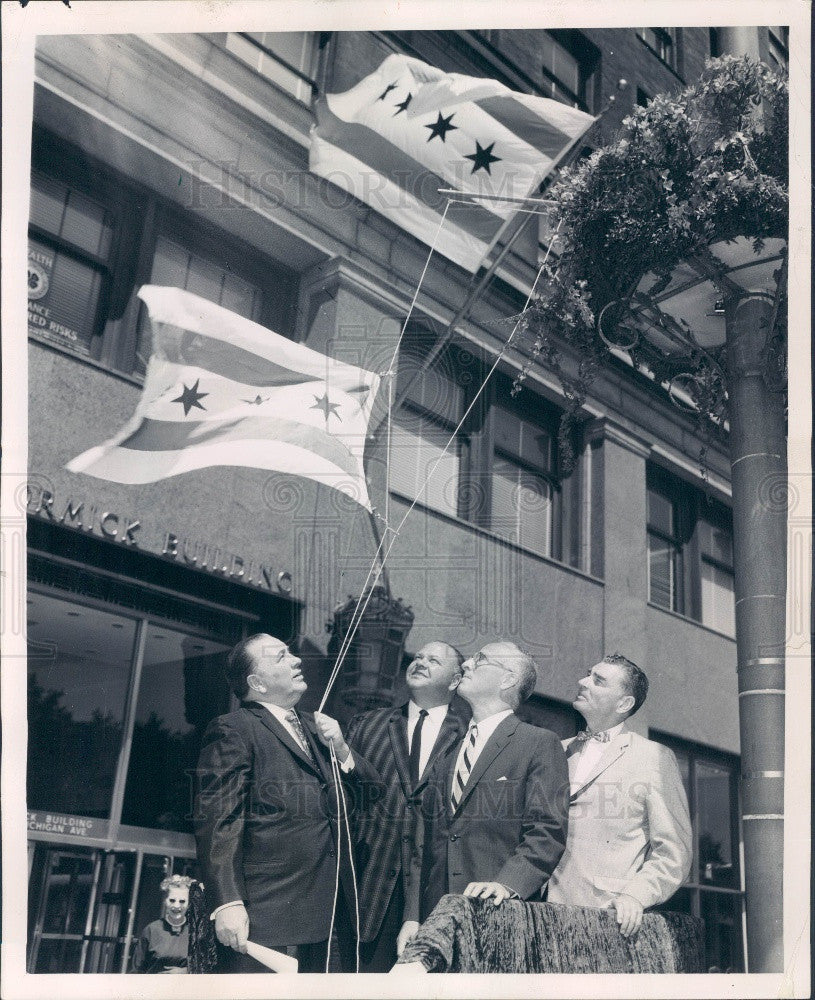 1962 Chicago IL Michigan Ave Mayor Daley Press Photo - Historic Images