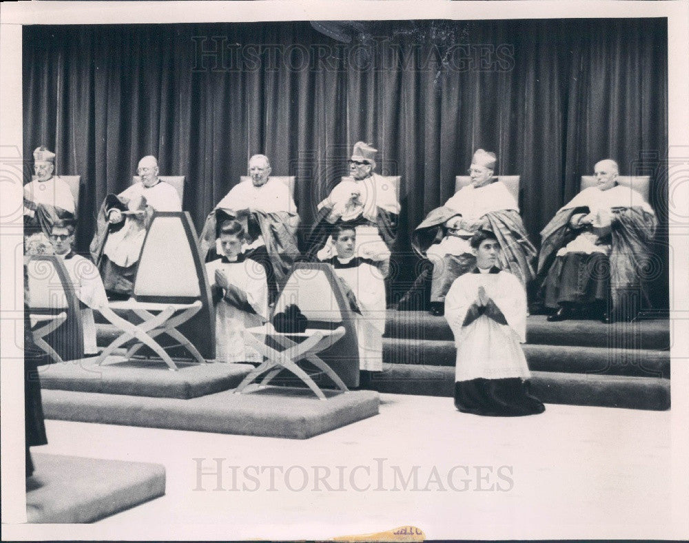 1965 Chicago Catholic Cardinal Liturgy Mass Press Photo - Historic Images