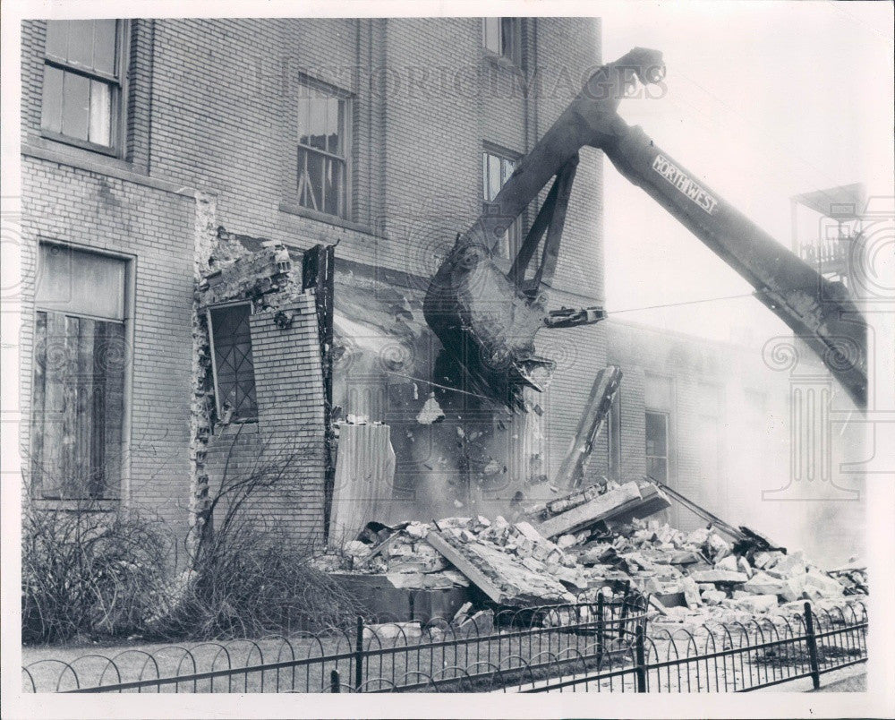 1966 Chicago Henrotin Hosp Door Demolished Press Photo - Historic Images