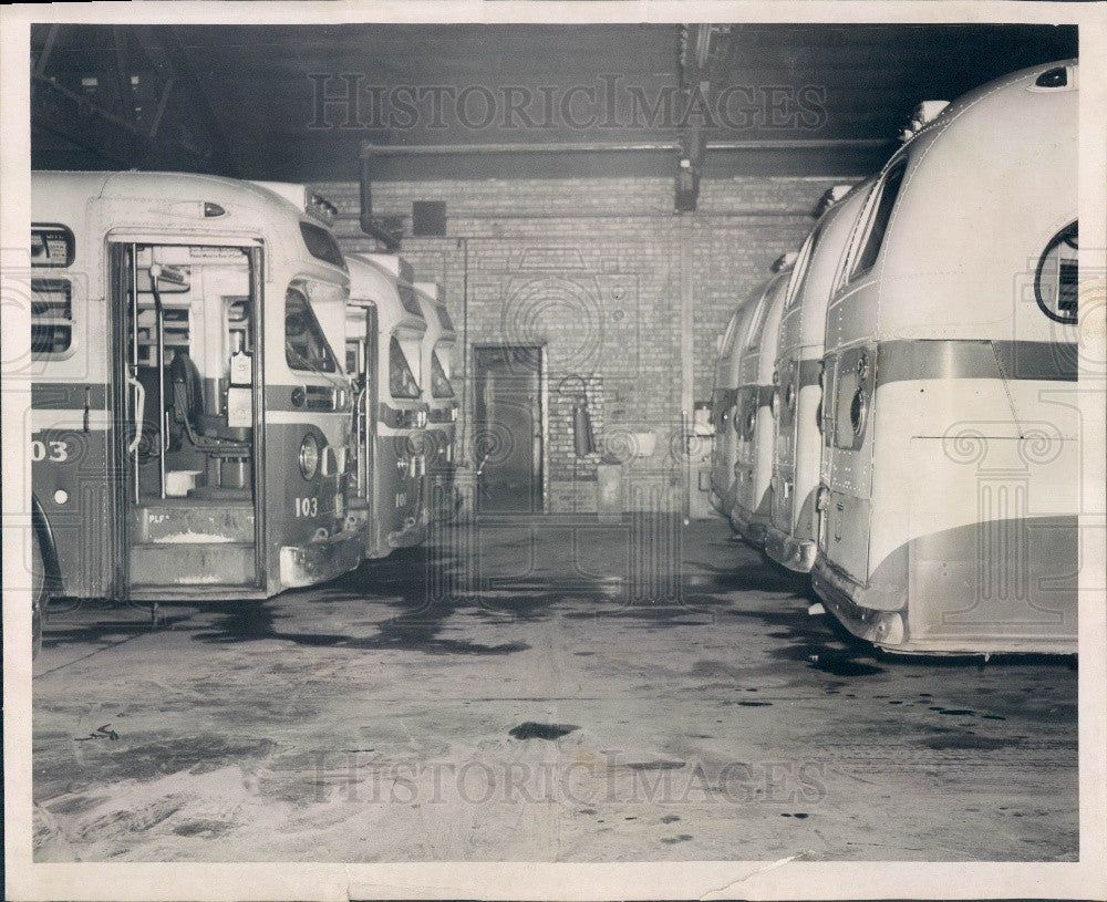 1953 Chicago Bus Driver Strike Press Photo - Historic Images