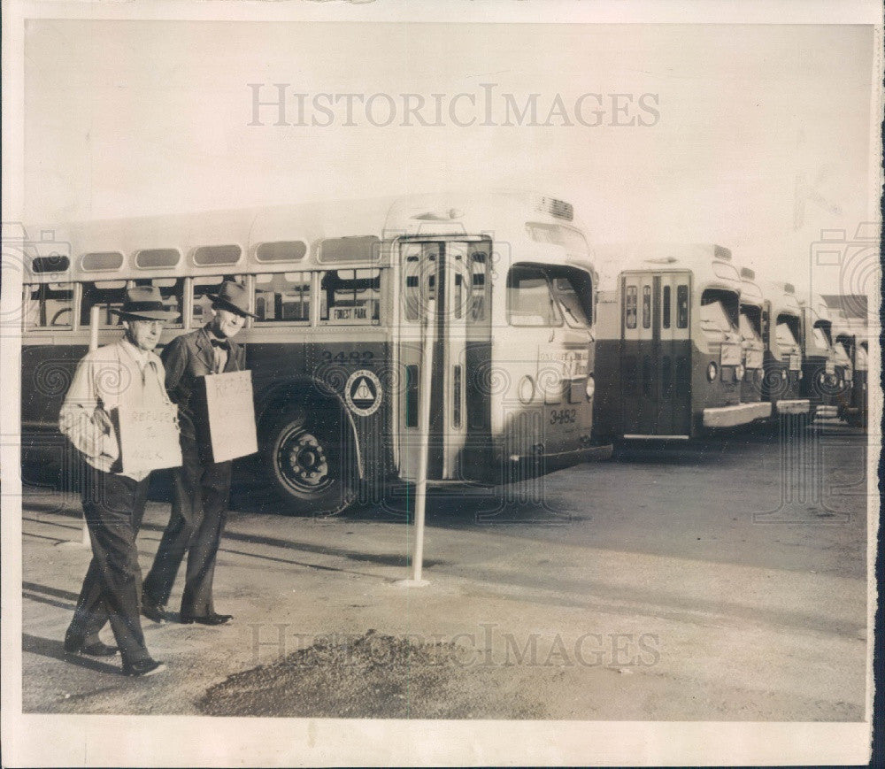 1955 St Louis Bus Drivers Strike Press Photo - Historic Images