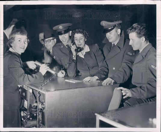 1955 Chicago Midway Airport Power Outage Press Photo - Historic Images
