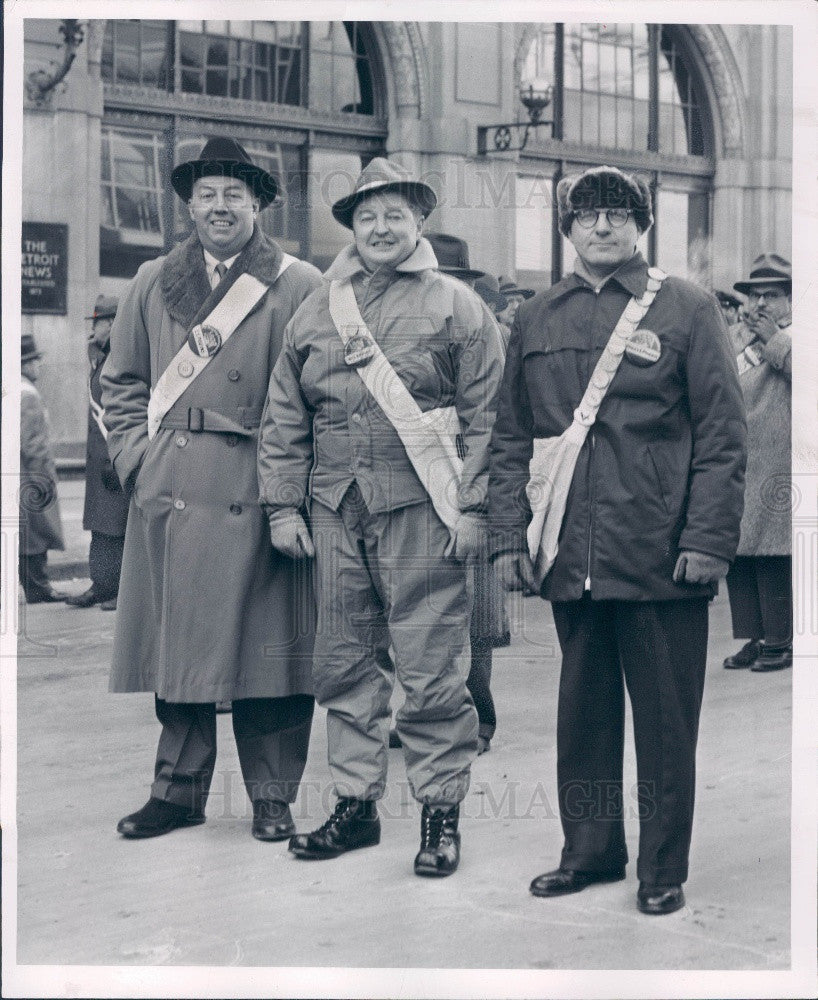 1955 Detroit MI Goodfellows Newsboys Parade Press Photo - Historic Images