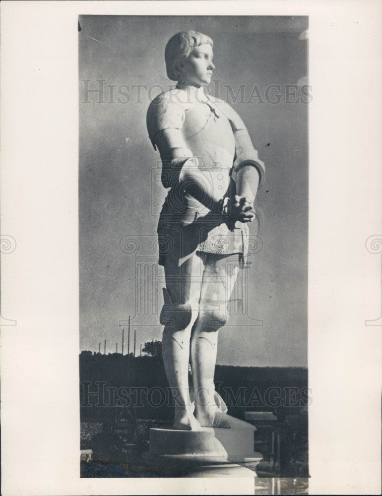 1937 Nouen France Joan of Arc Statue Press Photo - Historic Images