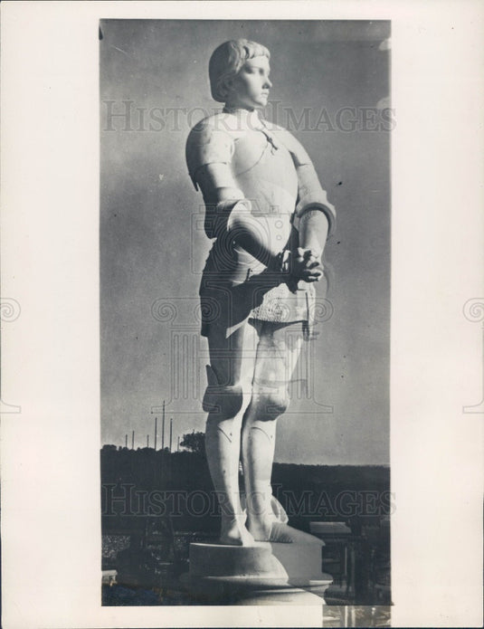 1937 Nouen France Joan of Arc Statue Press Photo - Historic Images