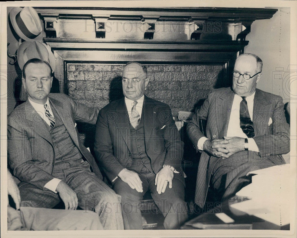 1932 Detroit Election Comm Couzens/Reading Press Photo - Historic Images