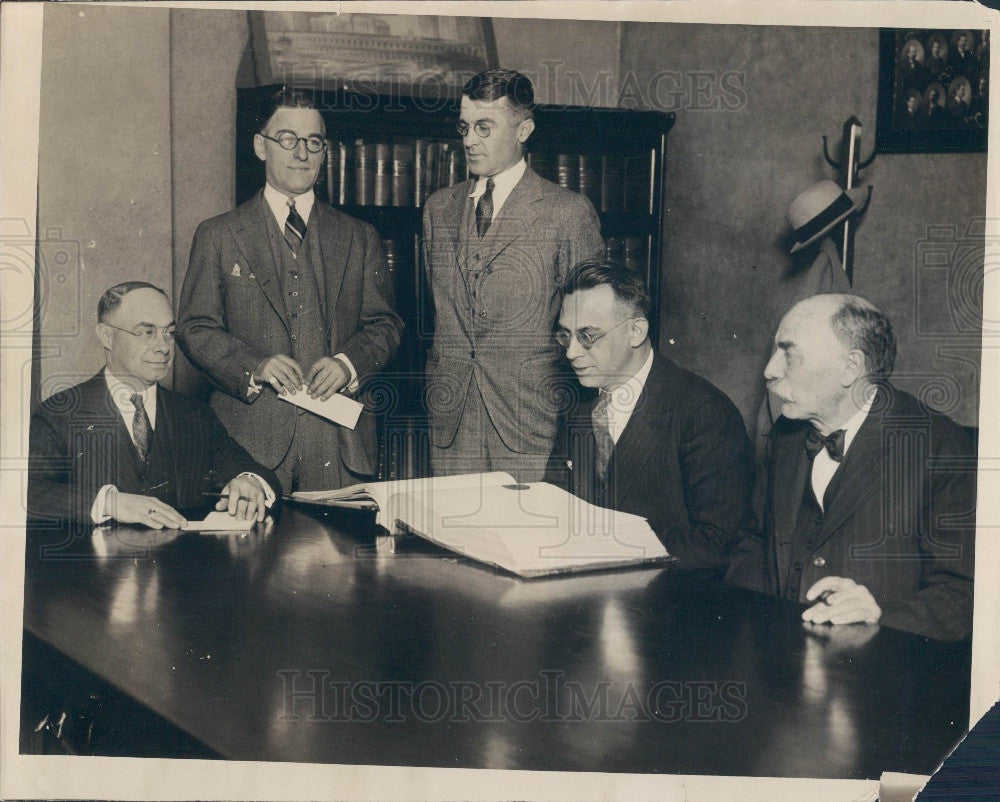 1929 Detroit MI Election Commission Press Photo - Historic Images