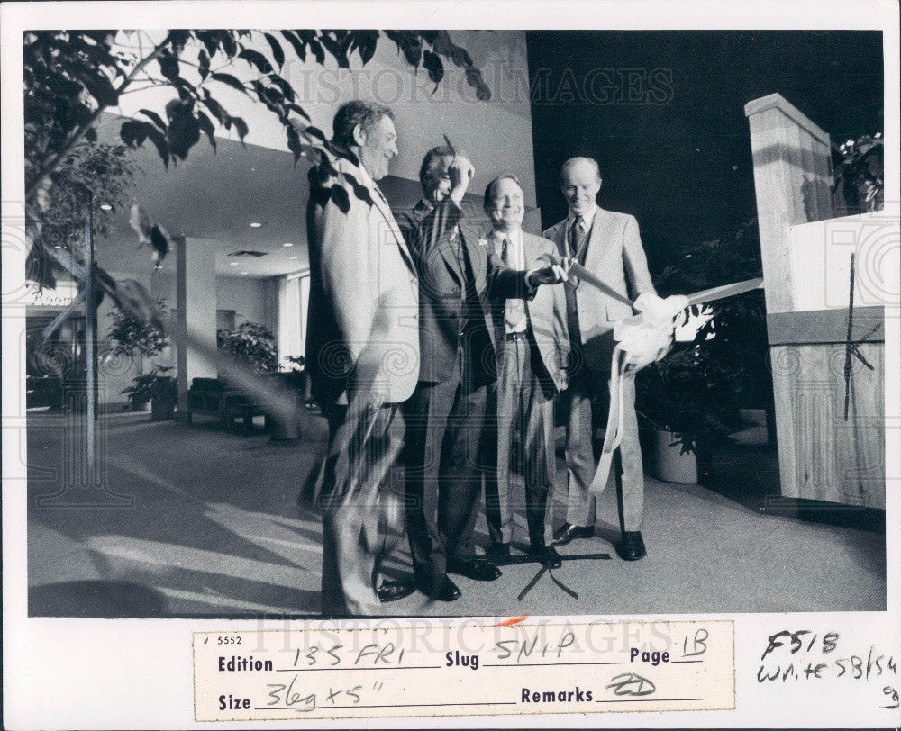 1976 Detroit Cadillac Hotel Ribbon Cutting Press Photo - Historic Images