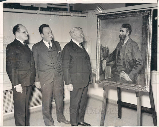 1936 Detroit Harper Hosp Artist Roy Gamble Press Photo - Historic Images