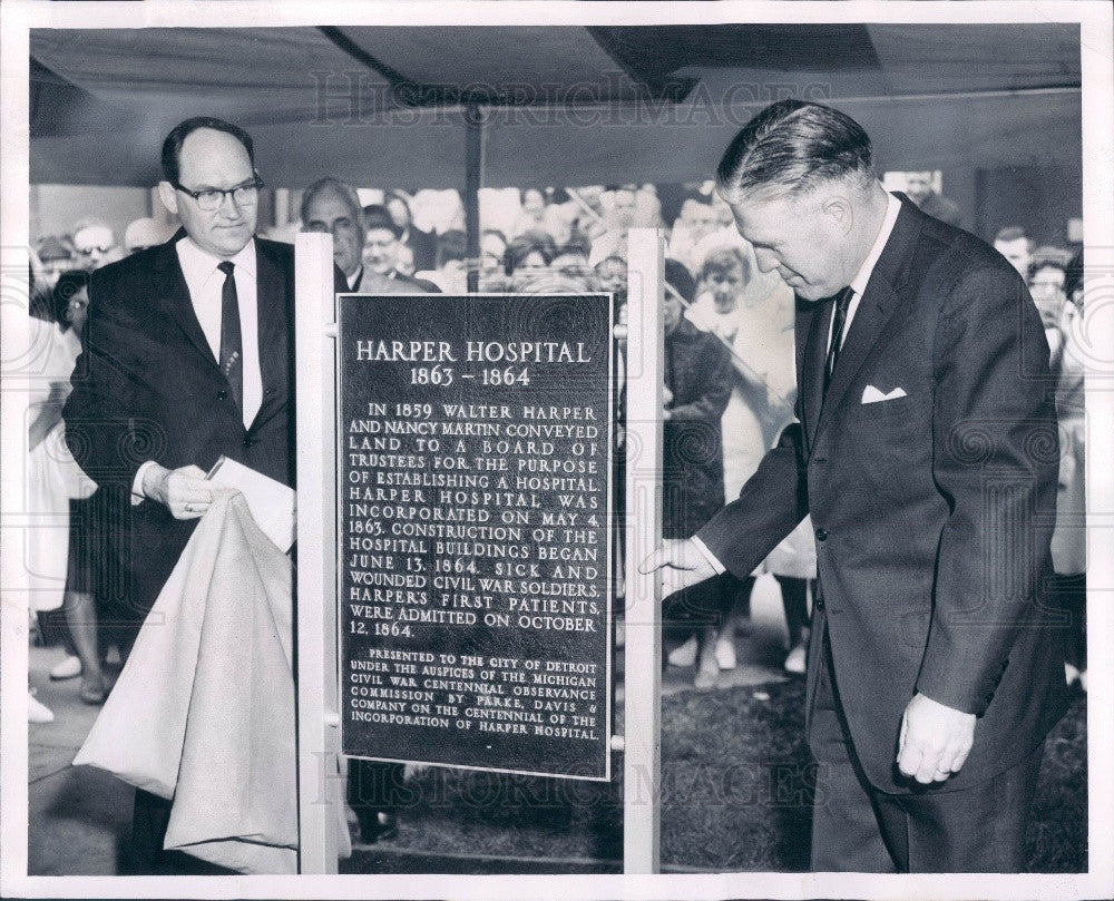 1964 Detroit MI Harper Hosp Gov Romney Press Photo - Historic Images